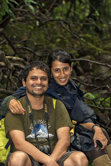 Shashank with his wife Vishnupriya Sankararaman, who used to be his batchmate during his Masters Programme and a colleague while he was working as a Research Associate with WCS.