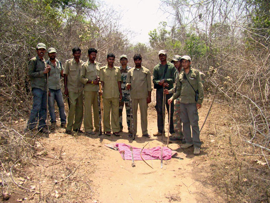 Vanyas members support the Forest Department to control wild fires during the dry season and provide assistance in removal of snares.