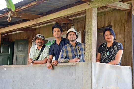 Amur Falcon defenders, from left to right - Ramki Sreenivasan, Rokohebi Kuotsu, Shashank and Bano Haralu in Nagaland.